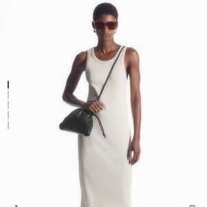 Brand new w/ tag! COS Beige ribbed tub max dress ~ organic cotton!!